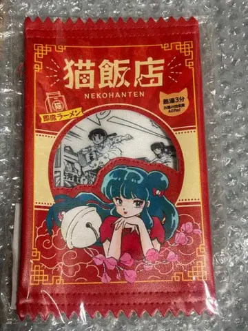 란마 1/2 훼미리마트 레트로 패키지풍 파우치 B 고양이반점