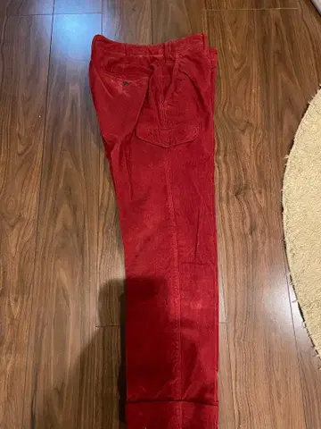빨간색 코듀로이 팬츠 incotex 인코텍스