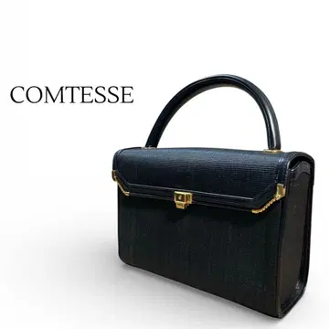 [COMTESSE] 재키 핸드백 골드 금장 장식 호스 헤어 블랙