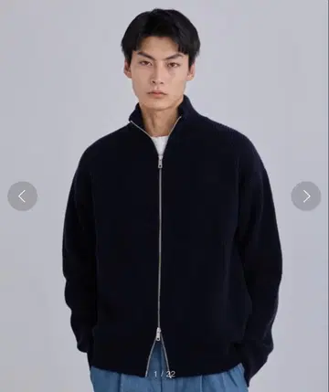 UNITED TOKYO 캐시미어 울 드라이버즈 니트