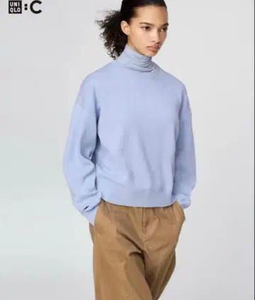 UNIQLO C 스무스 코튼 크루넥 스웨터 61 BLUE