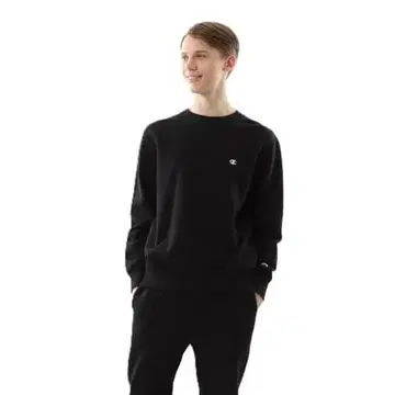 [Champion] 트레이닝복 긴팔 쭈리 자수 원포인트 로고 크루넥