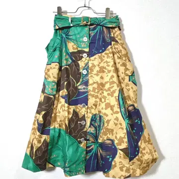 CELLERBAM 세라반 플레어 스커트 벨트 포함 멀티 컬러 64