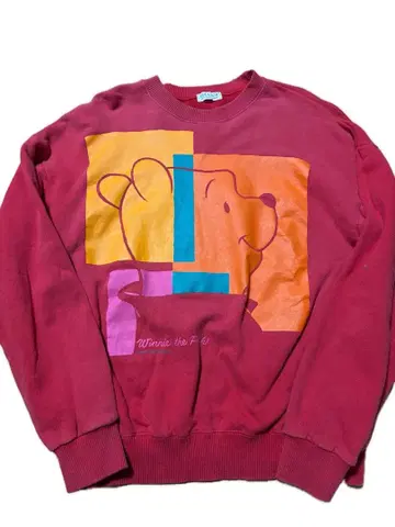 DIACLUB 90s 일본제 디즈니 푸우 디자인 빈티지 맨투맨