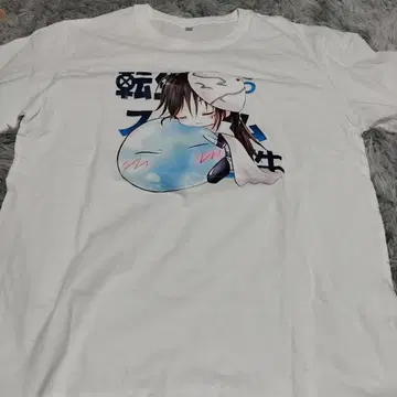 애니메이션 캐릭터 티셔츠 화이트