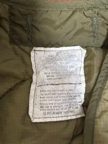 미국제 퀼팅 자켓 올리브 그린 80s