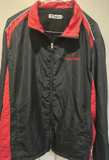 TourStage 나일론 자켓 L 블랙/빨간색