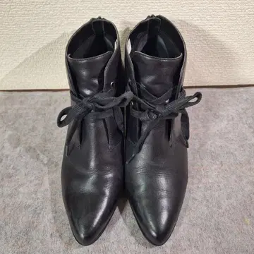 락포트 블랙 레이스업 부티