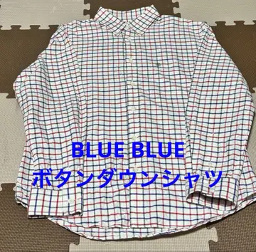 BLUE BLUE 체크 버튼 다운 셔츠