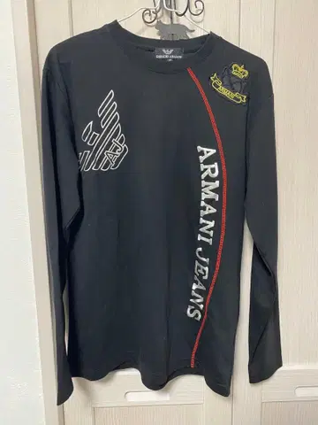 조르지오 아르마니 블랙 긴팔 티셔츠 M