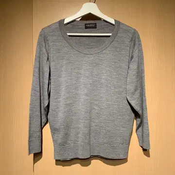 JOHN SMEDLEY 그레이 크루넥 니트 뉴질랜드 메리노