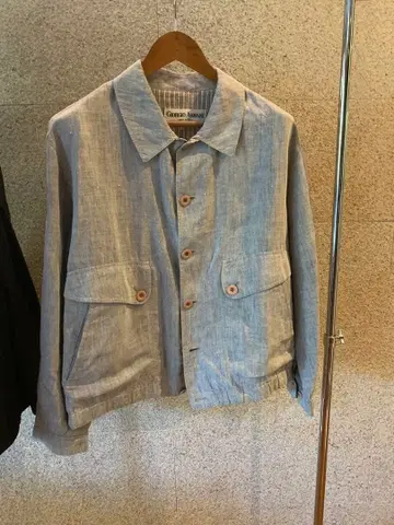 조르지오 아르마니 린넨 셔츠 라이트 블루