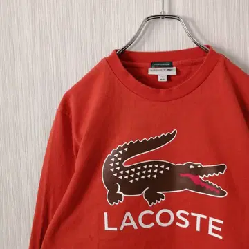 LACOSTE 라코스테 티셔츠 긴팔 로고 오렌지