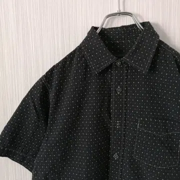 월드와이드 러브! 반팔 셔츠 올 패턴 블랙