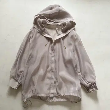 Techichi 후드 부착 라이트 그레이지 비침 있음 블루종