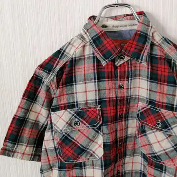 Dickies 디키즈 반팔 셔츠 체크 무늬 빨간색