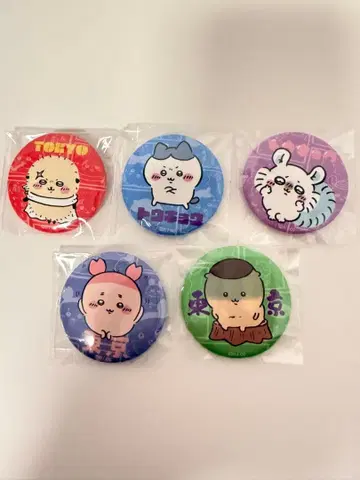 치이카와 도쿄 기념품 캔뱃지 5개 세트