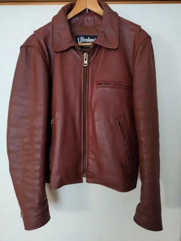 [ 소가죽 ] 브라운 가죽 자켓 라이더스 빈티지