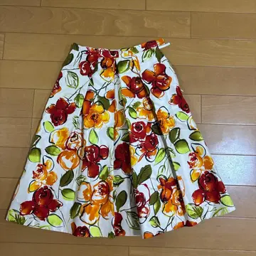 FRANCO FERRARO 플라워 프린트 플레어 스커트 사이즈 1