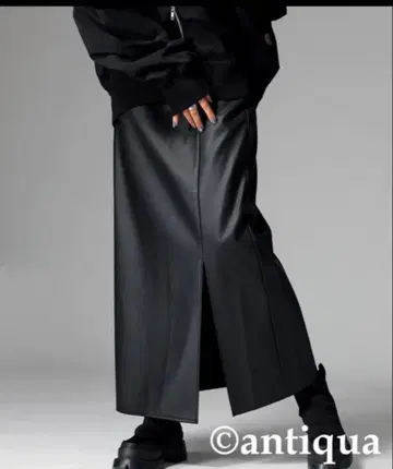 비건 가죽 타이트 스커트