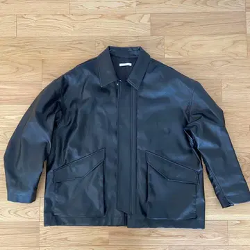 WYM 블랙 가죽 블루종