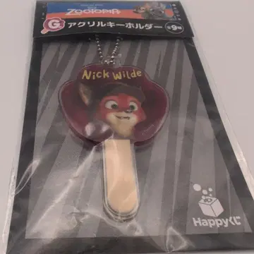 미개봉 Happy 복권 주토피아 G상 아크릴 키링 닉 주니어 시절