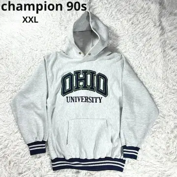 레어 champion 리버스 위브 90s XXL 칼리지 로고 후드티