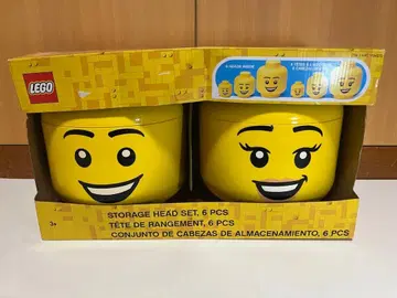 6개 세트 LEGO 레고 스토리지 헤드 세트 대 중 소 각 2개