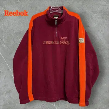 Reebok 플리스 자켓 하프 지퍼 미식축구 리복 레드 빨간색