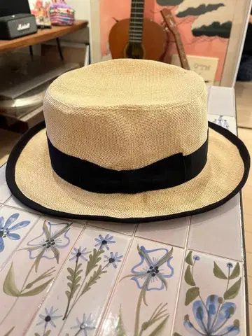 Coeur 리본 포함 스트로우 햇 쿨 밀짚모자