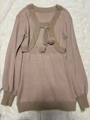 BUBBLES 페더 니트 앙상블 원피스