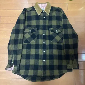 90s 울 플란넬 셔츠 구제 의류