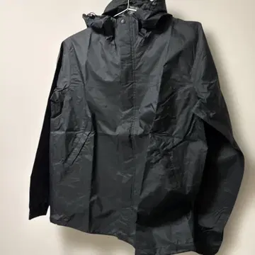 방수 블랙 후드 부착 나일론 자켓