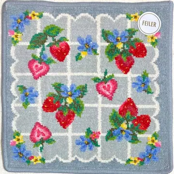 페이러 타월 손수건 스트로베리 필드 쁘띠 실버 그레이