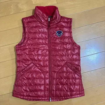 빨간색 퀼팅 베스트 사이즈 38