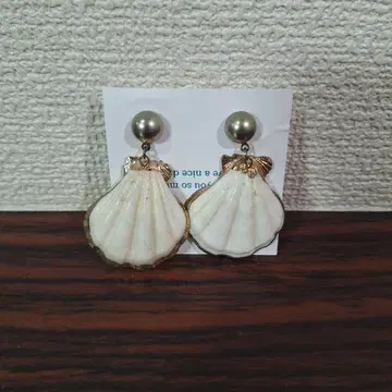 미사용 새상품 정품 쉘 귀걸이 머메이드