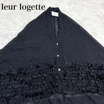 [ 새상품급 ] 룰르로젯 모헤어 혼방 프릴 니트 판초 비쥬 버튼