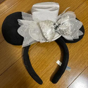 미니 마우스 머리띠 블랙 화이트