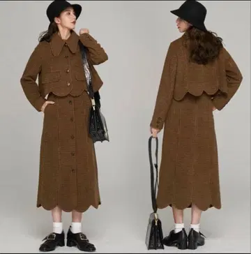 [ 새상품급 ] Tnewties 셋업 자켓 스커트 코트