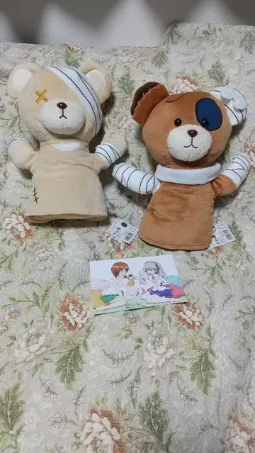 걸즈&판처 미호&아리스 보코 퍼펫 2개 & 엽서 세트