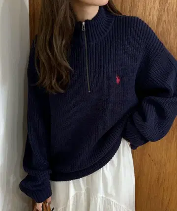 유에스폴로애슨 하프 지퍼 니트