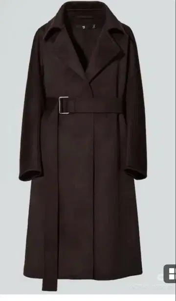 UNIQLO +J 캐시미어 혼방 벨티드 리버 코트 브라운 S 새상품급