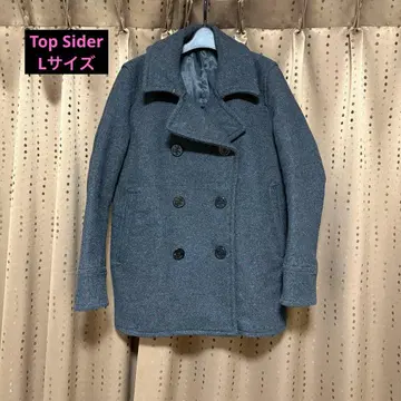 Top-Sider 새상품 더블 브레스트 피 코트 L 사이즈 다크 그레이