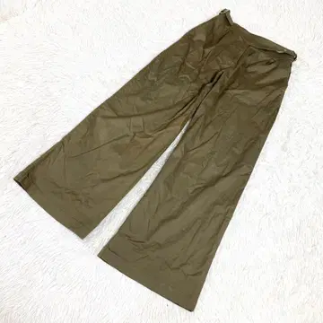 PLST 플라스테 캐주얼 팬츠 와이드 팬츠 카키 M 사이즈