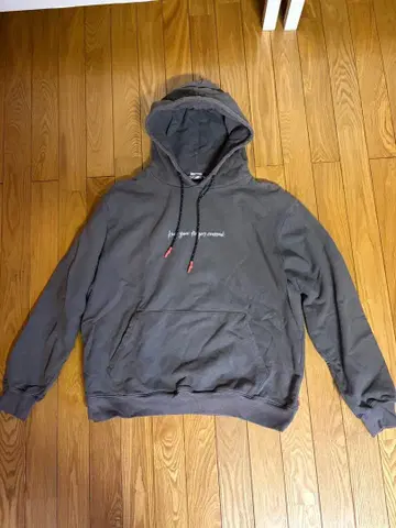 ROIAL INDUSTRY 그레이 후드 부착 후드티