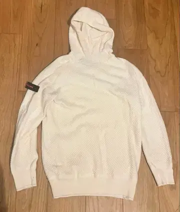 BRIEFING 브리핑 화이트 니트 후드티 M 사이즈