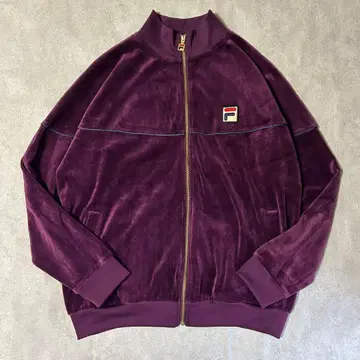 새상품급 휠라 트랙 자켓 저지 벨로아 퍼플