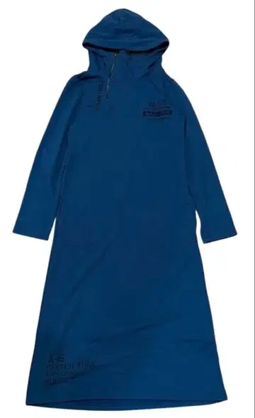 avirex belle 프린트 사선 지퍼 네이비 후디 원피스