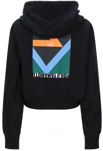 Y-3 adidas 와이쓰리 백 프린트 후드티 2XS 기장 짧음