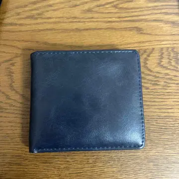 다크 블루 가죽 접이식 지갑